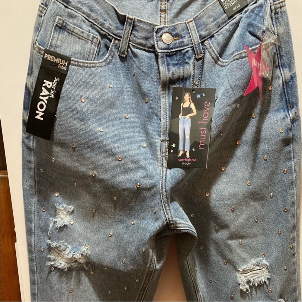 Simple Society super high rise button fly jeans
